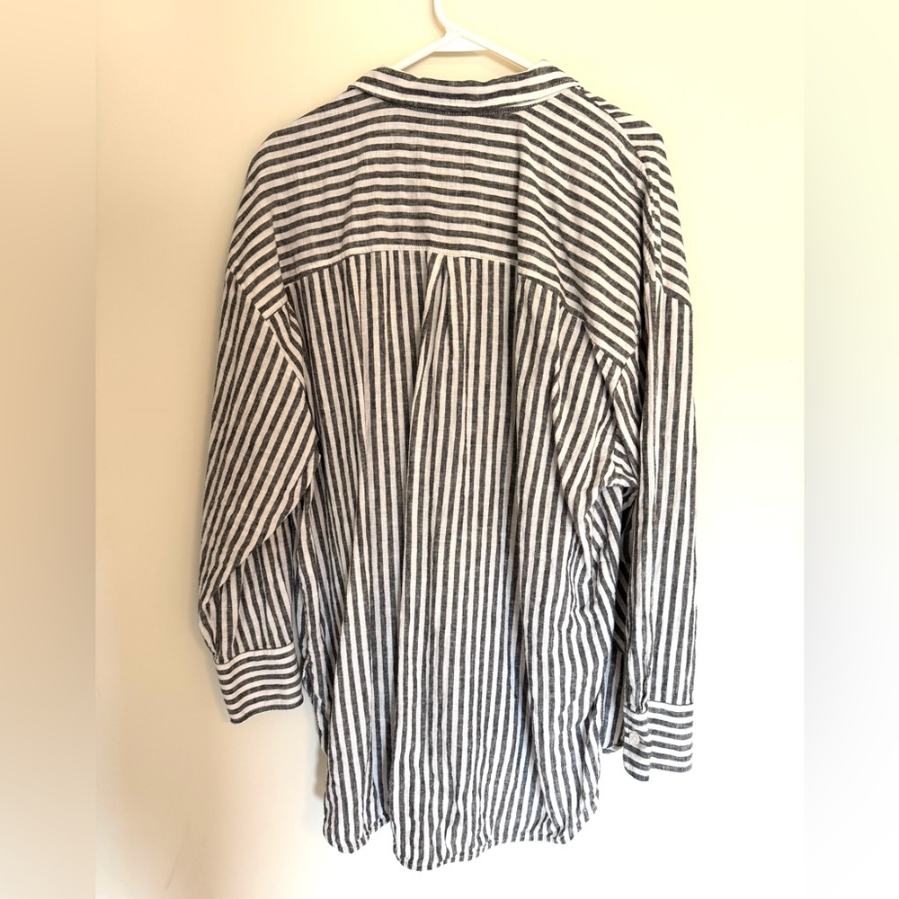 NEW Anthropologie NWOT Maeve The Bennet Buttondown Shirt: Linen Addition, XL - Picture 3 of 6